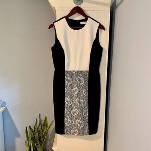 Calvin Klein Black and White Dress